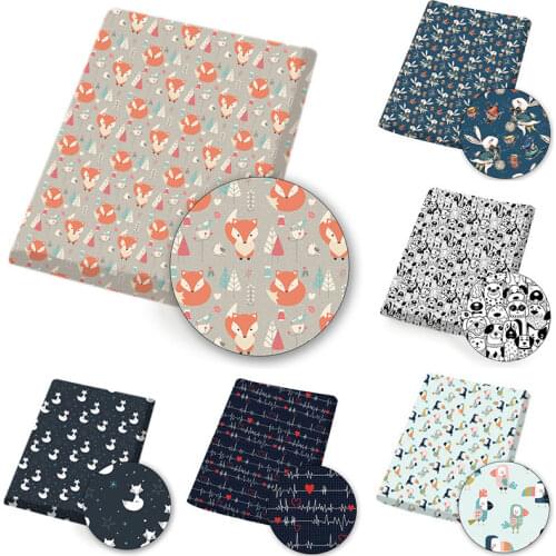 Polyester Cotton Fabric Character Cartoon Printed Cloth Sheets Home Textile Garment Sewing Crafts Mask Making Material 45*145cm