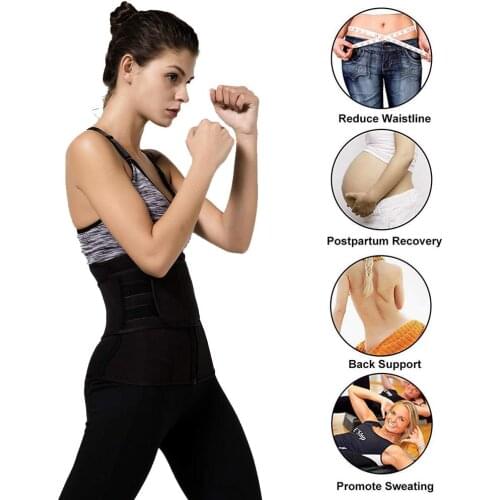 Sweat Waist Trainer Belt Women Weight Lose Body Shaper Sauna Slimming Strap Tummy Control Fat Sports Band Burn Girdle Corset