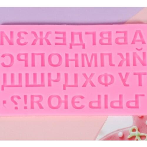 Russian Letters Silicone Molds 3D Alphabet Fondant Mould Epoxy Resin Molds Craft 85LF