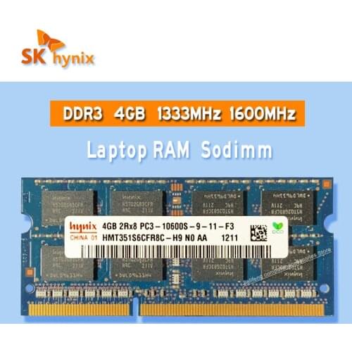 SK Hynix ddr3 4GB 8GB 1333MHz 1600MHz RAM Sodimm Laptop Memory pc3-8500S 10600S 12800S