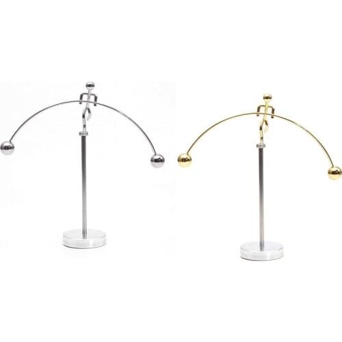 Steel Physics Toy Kinetic Art Balance Toy Balancing Decompressive Science Psychology Office Toy for Desk Decor