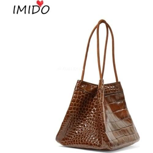 Vintage alligator handbags small tote bag luxury leather bags women 2019 fashion brand dumpling bag sac main femme