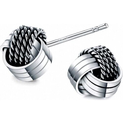 TRACYSWING 5-7MM Hot Sale White Gold Color Fashion Flower Retro Stud Earrings for Women Valentine Gift SE622