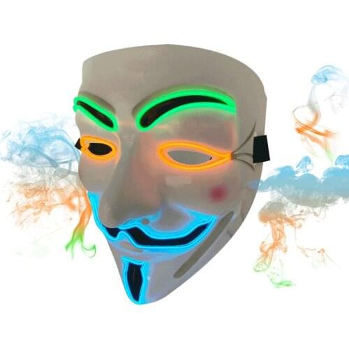V for Vendetta mask Halloween Party Party EL Cold Light Mask Festival Products Light Mask