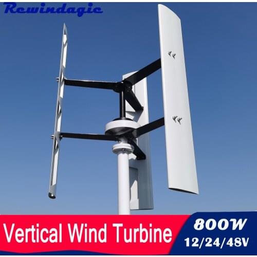 800W 600W Wind Turbine 12v 24v 48v Vertical Axis Permanent Maglev Wind Generator With MPPT Controller For Homeuse Windmill