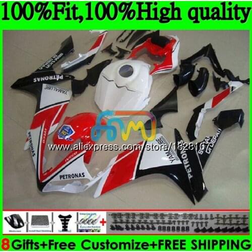 Injection Red white blk OEM For YAMAHA YZF R 1 YZF 1000 YZFR1 07 08 114BS.80 YZF1000 YZF R1 07 YZF-1000 YZF-R1 2007 2008 Fairing