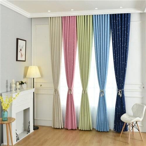 Cartoon star design quality thickening sun-shading blackout curtain fabric for kid room free shipping