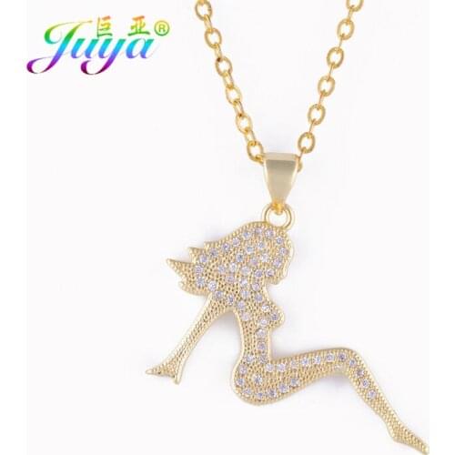 2020 Fashion Long Necklace Handmade Gold /Rose Gold Naked Girl Necklace For Women Lady Gift Jewelry Pendant Necklace