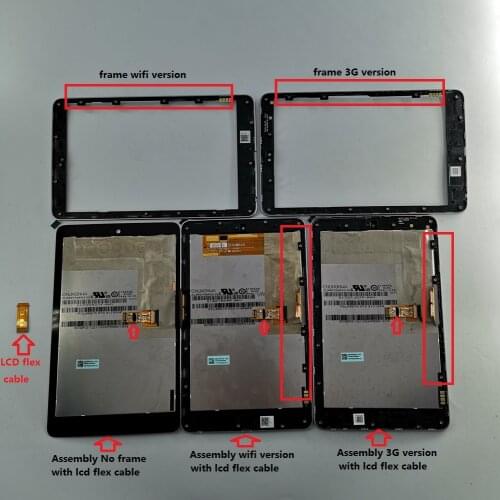 LCD display Touch Digitizer Screen Assembly with frame flex cable for Google Nexus 7 nexus7 2012 ME370TG nexus7c 3G wifi version