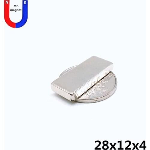 10/50/200pcs 28x12x4 magnet NdFeB 28x12x4 mm magnet square cuboid magnetic material 28*12*4 magnet permanent rare earth block