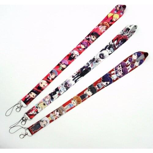10 pcs/lot Anime Tokyo Ghoul Phone Rope Strap Chain Charm Lanyard Keychain necklace toy gift