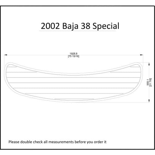 2002 Baja 38 Special Swim Platform Pad Boat EVA Teak Decking 1/4" 6mm