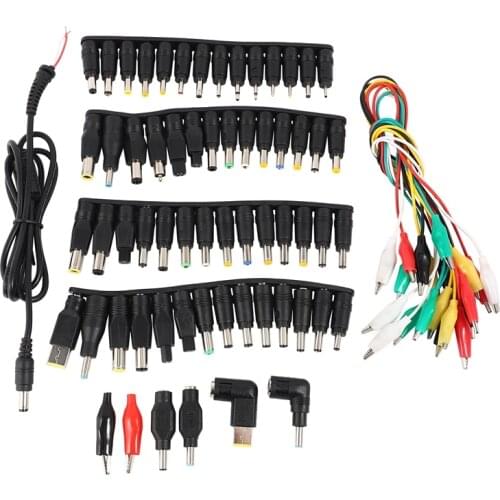 74 Pcs Universal Laptop DC Power Supply Adapter Connector Plug AC Conversion Head Jack Charger Connectors Laptop Power