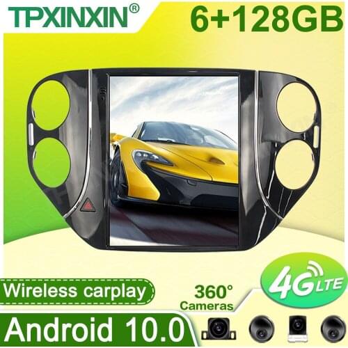 Car Radio For Volkswagen Tiguan Tesla Style 2007-2013 Multimedia Video DVD Player GPS Navigation Android 10 DSP Carplay 4G WIFI