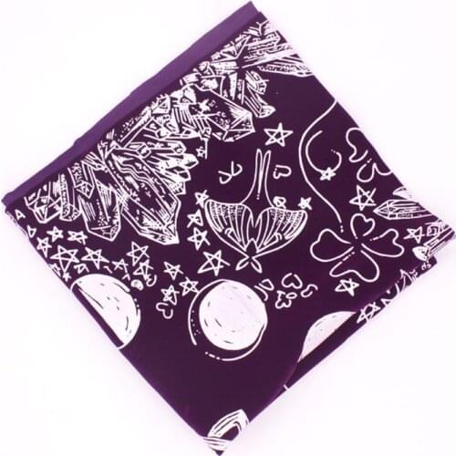 Velvet Tarot Tablecloth with Bag Witch Divination Moon Phases Lover Altar Cloth 24BD