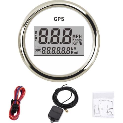 52mm digital car speedometers GPS Speedometer odometer LCD display waterproof Car speed meter For Boat with backlight 12V 24V