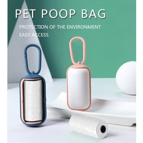 Pet Dogs Poop Bag Dispenser Biodegradable Dog Waste Garbage Holder Outdoor Travel Pet Cleaning Poop Pocket Pet Supplies