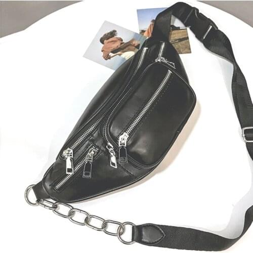 Design Women Men Waist Bag PU Leather Belt Waterproof Pack Phone Female Hip Bag Satchel Shoulder Bag Small Day Packs Bolsa