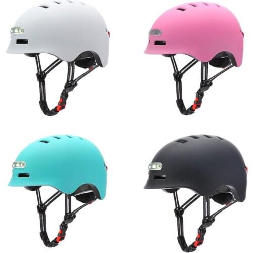 Adult Children Cycling Helmet Front Rear LED Lights Turn Signal Brake Lights Bike Bicycle Smart Helmet Side Built In Mic