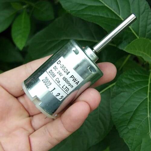 1PC DC24V 6500RPM high torque 545 motor with 6MM extension shaft Long Axis DC Motor Electric Machinery for DIY Toy NEW