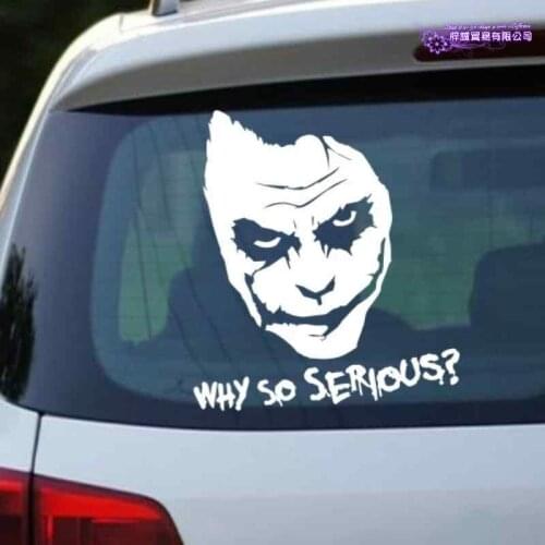 Joker Why So Serious Car Vinyl Decal Funny Car Truck Sticker Mechanic Posters Vinyl Wall Decals Decor Mural Sticker