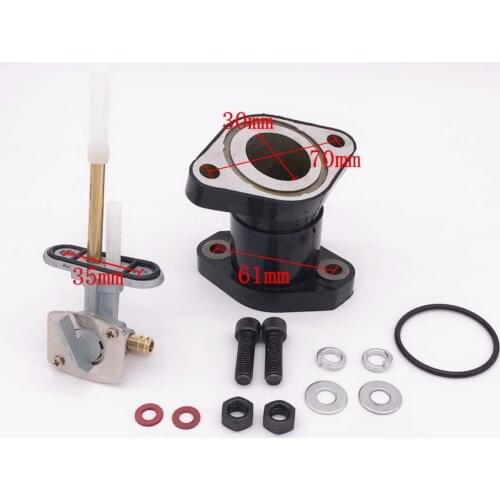 Carburetor Carb Intake Manifolds Fuel Petcock Valve, for Yamaha Big Bear 350 YFM 350
