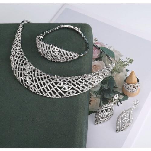 TIRIM 4PCS Big Luxury Sets AAA Cubic Zirconia Jewelry for Women Wedding & Engagement Party Africa Middle East Dubai Fashion