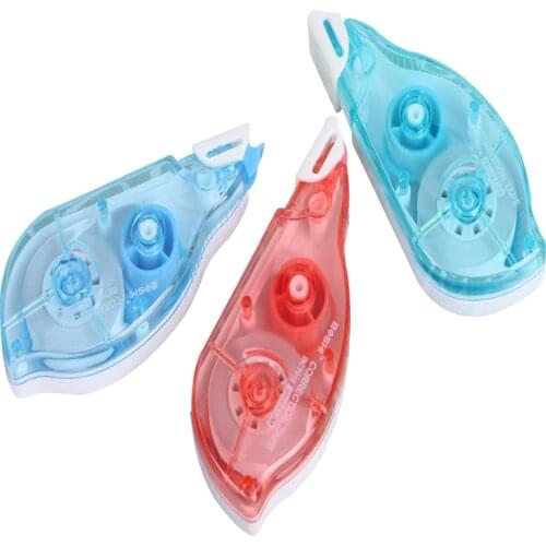 Kawaii Stationery Fashion 3 Colors Plastic Correction Tape 5mm for Portable Office School Accessories Students Learning Supplies