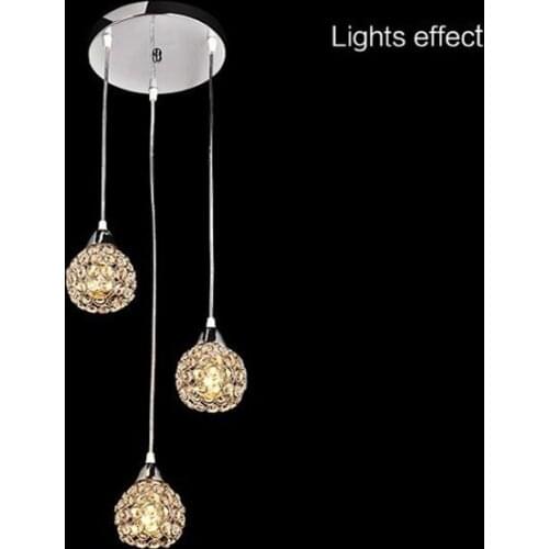 Minimalist modern creative K9 crystal small pendant lights small living room meal Restaurant bedroom lustres de sala