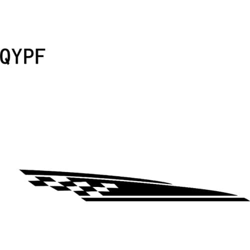 QYPF 20CM*2.7CM Fashion Racing Flags Stripe Vinyl Car-styling Decal Retro-reflective Car Sticker C15-0484