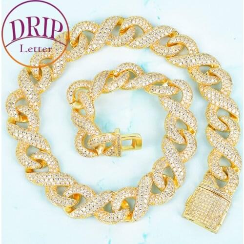 Solid 15mm Cuban Chain Link Mens Hip Hop Gold Color Necklace Choker Fashion Rock Jewelry