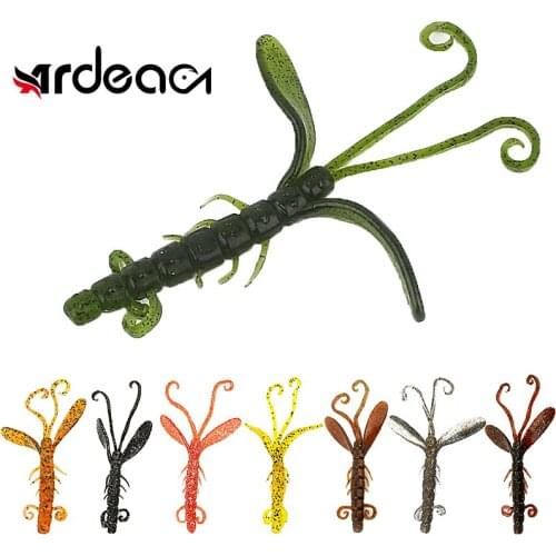 ARDEA Soft Shrimp Fishing Lure 6pcs 135mm/6.3g Silicone Craws Fake Bait Jig Wobblers Bass Tackle Leurre Souple