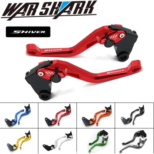 With Logo CNC Adjustable Motorcycle Brake Clutch Levers For Aprilia SHIVER 750/ GT 2007-2016 2008 2009 2010 2011 2012