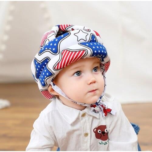 Baby Toddler Hat Baby Safety Head Protection Anti Shock With Lengthened Velcro Adjustable Toddler No Bumps Safety Infant Helmet