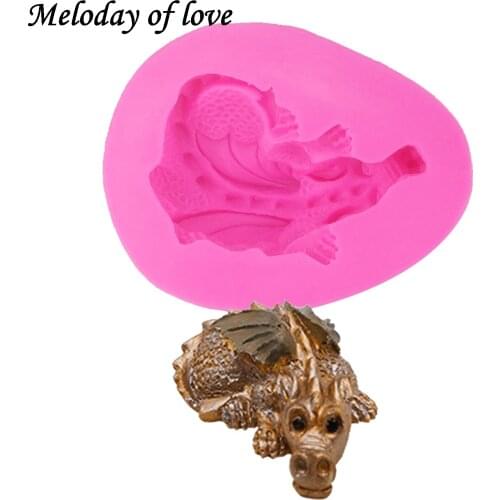 Sugarcraft Dinosaur Shape Silicone Mold Fondant Forms Cookie Baking Chocolate Mold Cake Decorating Tools T1404