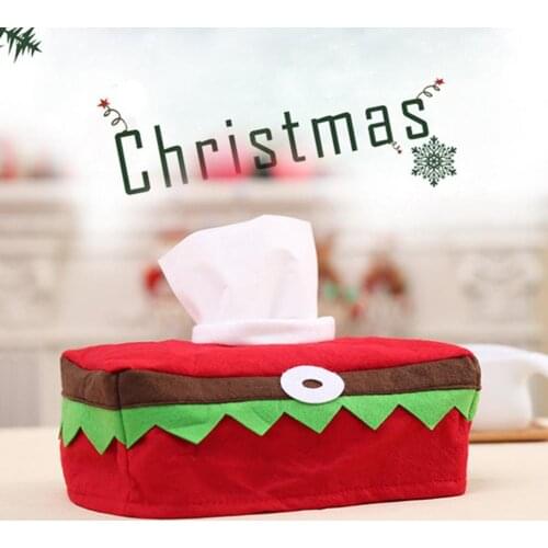 Christmas Tissue Box Foldable Ornamental Elf Tissue Box Cover Decorations for Home