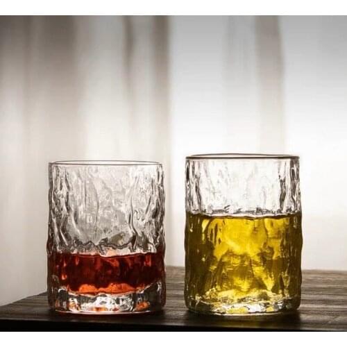 Hammered Glass Household Cup Heat-Resistant Water Japanese-Style Microwave Oven Special High-Temperature Teacup Whiskey Cup