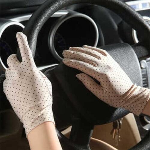 Super-elastic Full Finger Driving Gloves Sun-shading Sunscreen Slip-resistant Short Gloves Women Female Drop Shipping