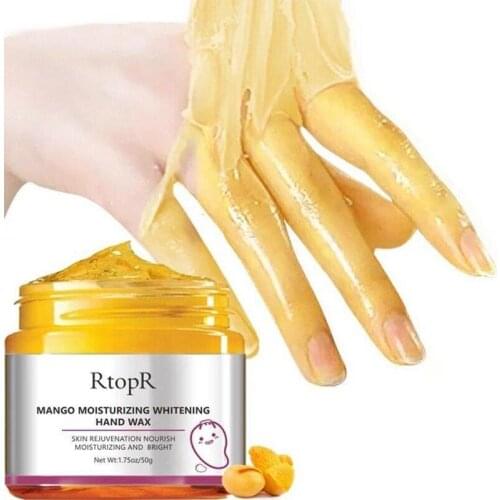 50g Mango Hand Mask Moisturizing Hand Wax Whitening Skin Care Exfoliating Calluses Improve Dryness Hand Film Hand Skin Care