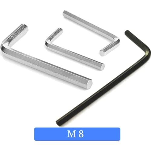 1PC Hexagon Wrench L Shape Stiffening Hex Key Tool M8 Flat Point End Wrench Wholesale M8 Hexagon Tool