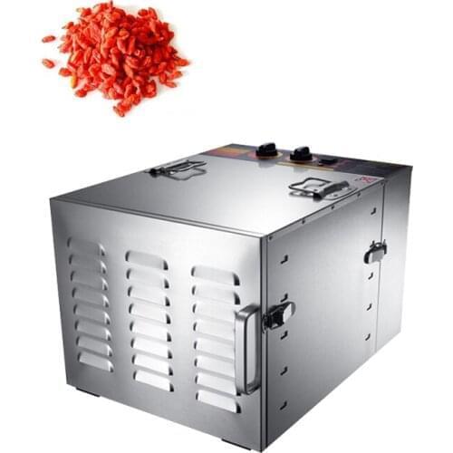 220V 10Trays Food Dehydrator Snacks Dehydration Air Dryer Stainless Steel Fruit Vegetable Herb Meat Drying Machine