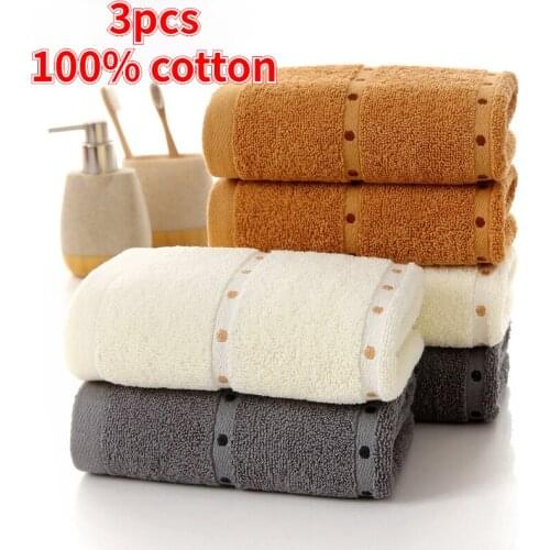 3pcs 100%cotton jacquard towel custom logo advertising promotion home daily absorbent adult facial towel wholesale Skin-friendly