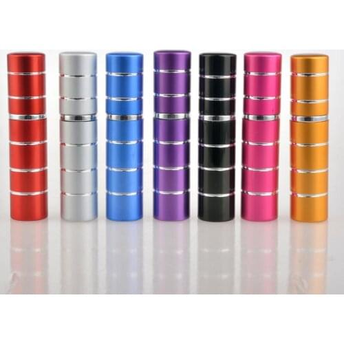 5ml Anodized Aluminum Silver Ring Glass Spray Perfume Bottle Empty Refillable Cosmetic Vial Atomizer LX2441