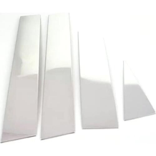 For Nissan Murano 2015 2016 8pcs Stainless Steel Car Window Center Pillars Cover Trim Protectors Exterior Window Decoration