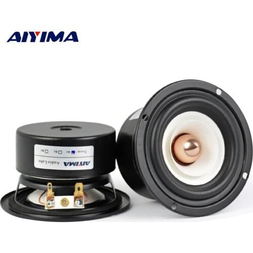 AIYIMA 2Pcs 3Inch Audio Portable Speaker 4 8 Ohm 15W Full Range Hifi Bass Altavoz loudSpeaker Home Theater Sound System DIY