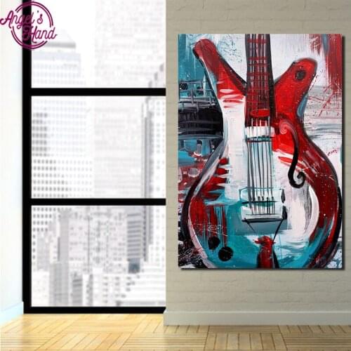 Diamond Embroidery 5D DIY square Diamond Painting Abstract Guitar Diamond Painting Rhinestone Cross Stitch Decoration