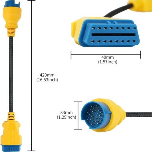 Automobile Diagnostic Connector Cable for Mercedes Benz Vehicle 38Pin to 16Pin OBD II Diagnostic Adapter, Car Transfer Line