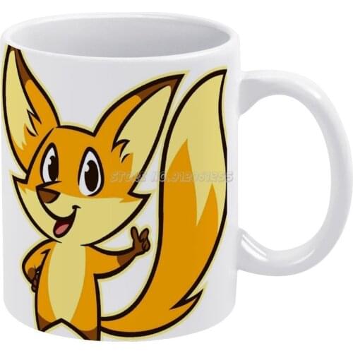 Cute Fox White Mug New Good Quality Print Mug 11 Oz Coffee Cup Funny Fox Fox Lover Cute Fox Fox Art I Love Foxes Fox Orange Fox