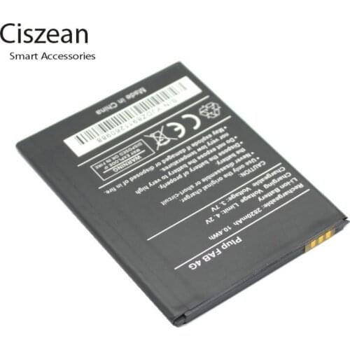 Ciszean 1x 3.7V 2820 mAh Replacement Plub Fab 4G Battery For Wiko PLUB FAB4G Batterie Bateria Baterij Cell Phone Batteries