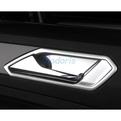 For Volkswagen VW Tiguan L 2017 2018 InteriorSilver Color Door Handle Bowl Protector Panel Chrome Auto Accessories